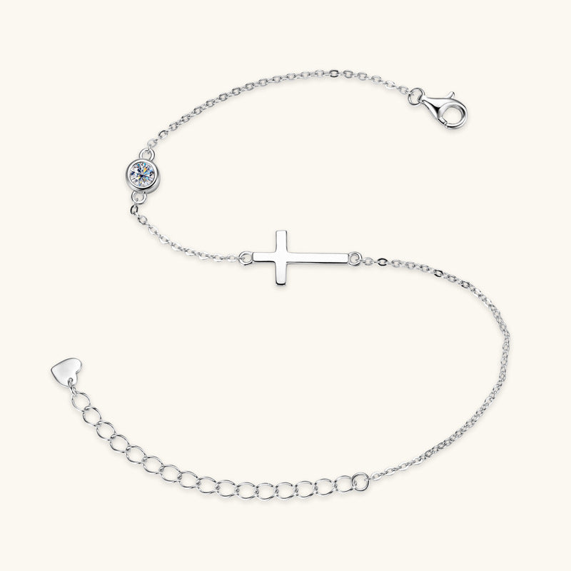 Cross Diamond Bracelet For Women 925 Silver Accessories