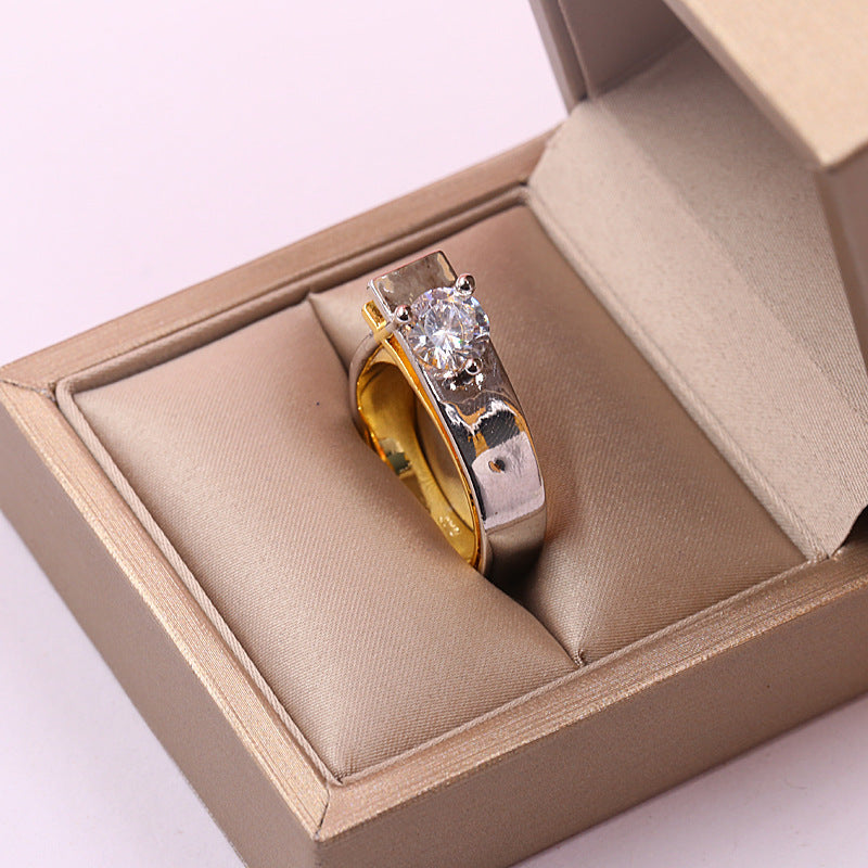 Creative Square Party Zircon Diamond Ring