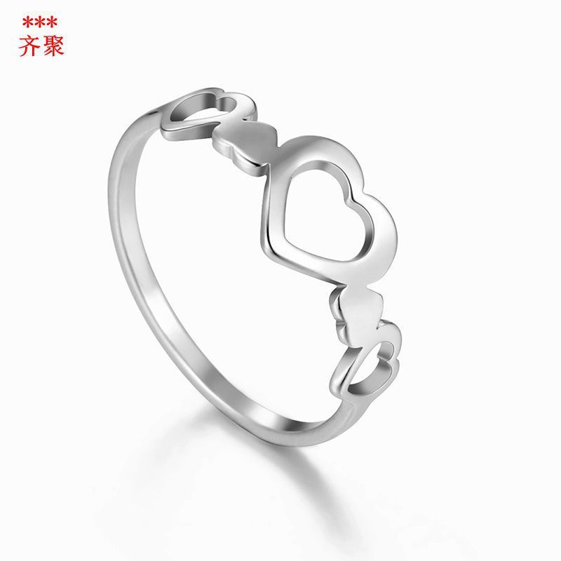 Simple Stainless Steel Couple Love Ring