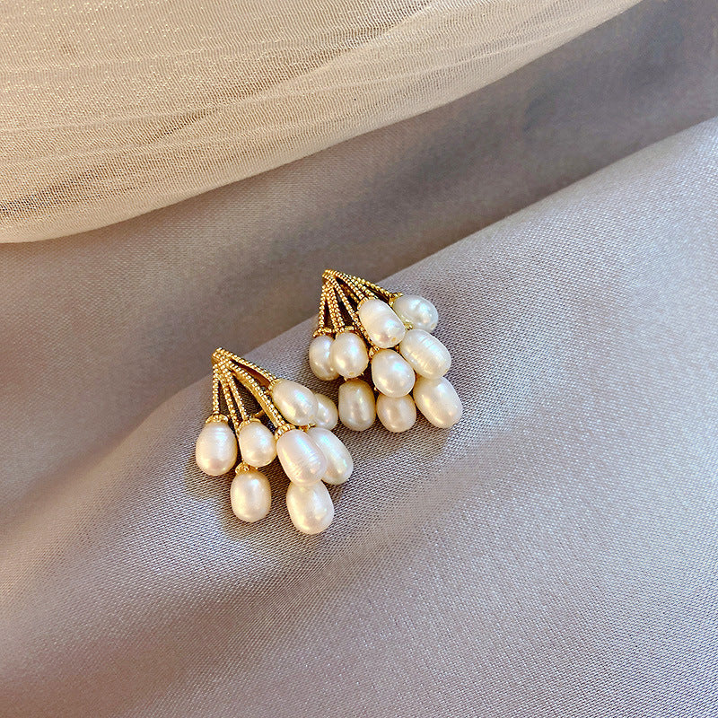 Natural Pearl Earrings Fashion Korean Earrings Wild Earrings Women