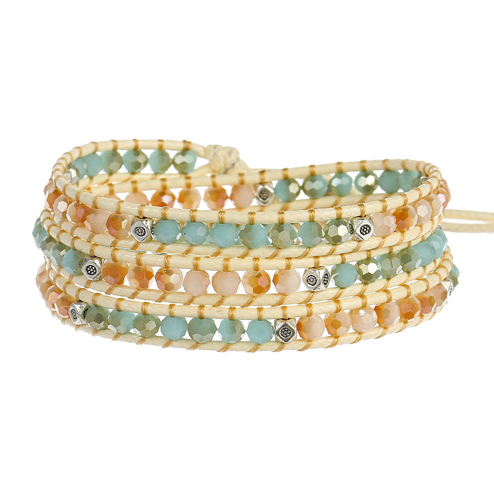 Ornament Natural Stone Bracelet Hand-woven