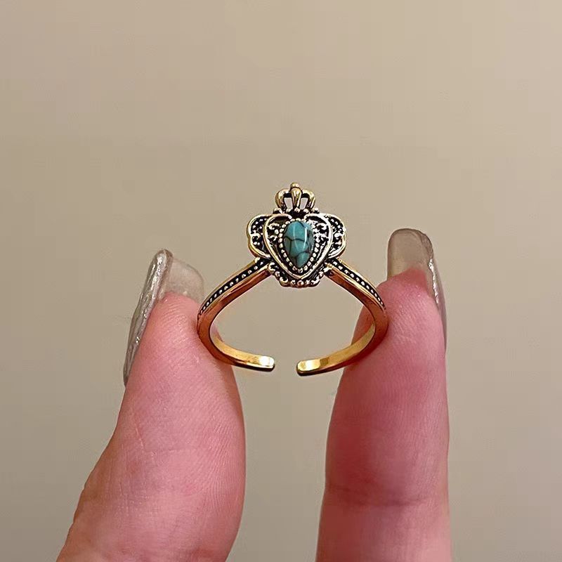 Tiger Opal Geometric Open Ring Niche