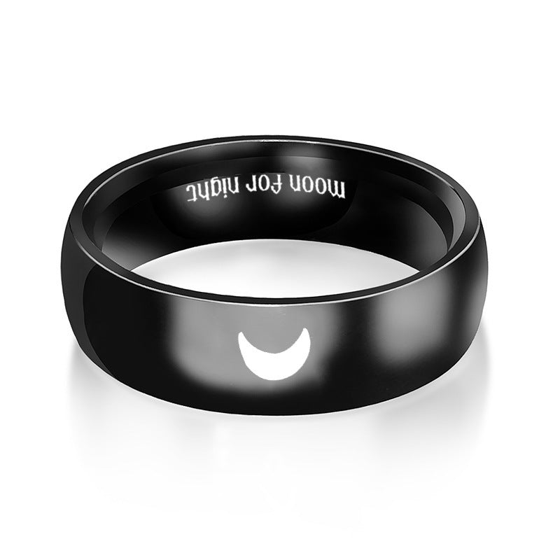 Stainless Steel Couple Couple Rings Sun Moon