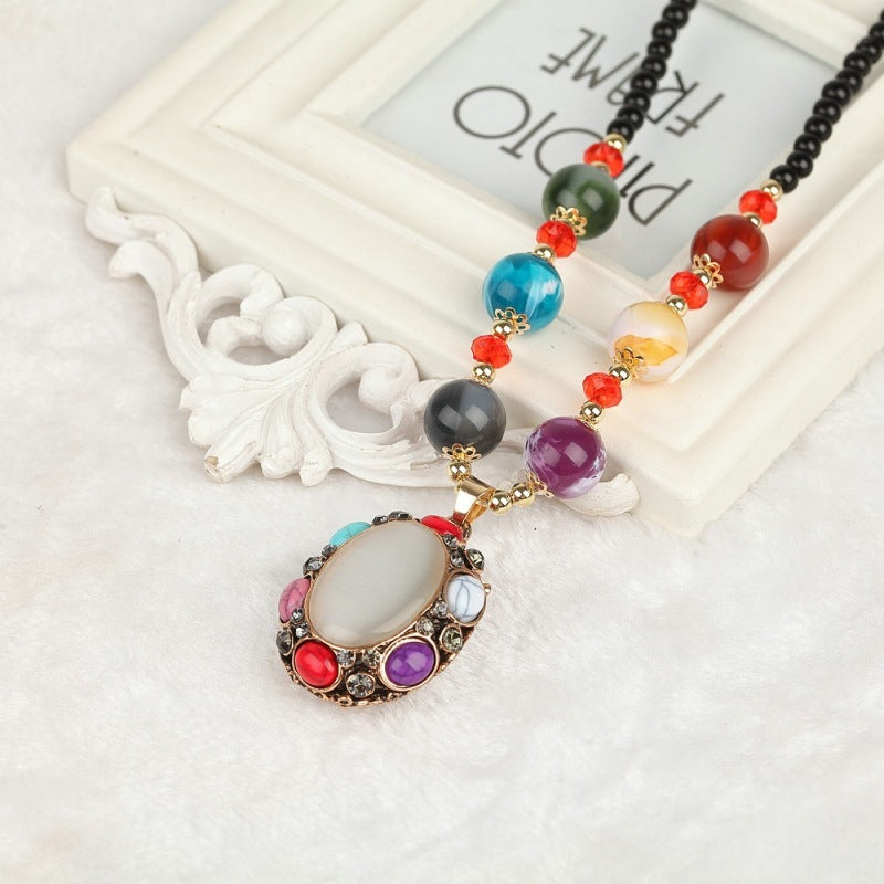 Bohemian ethnic style necklace