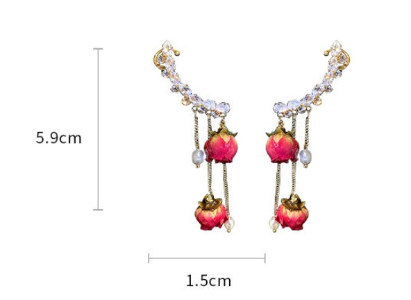 Örhängen Zircon Rhinestone Tassel örhängen Kvinnor