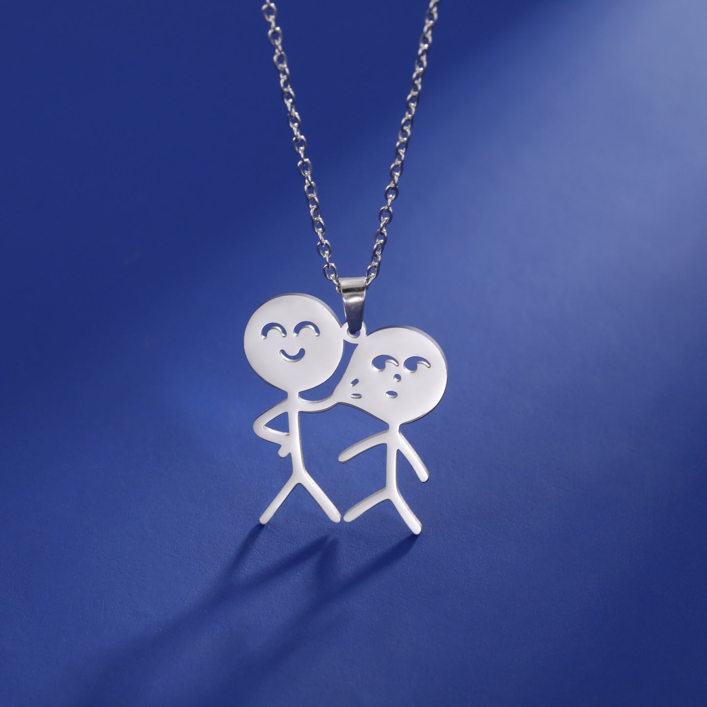 Pinch Face Sticker Pendant Women's Necklace