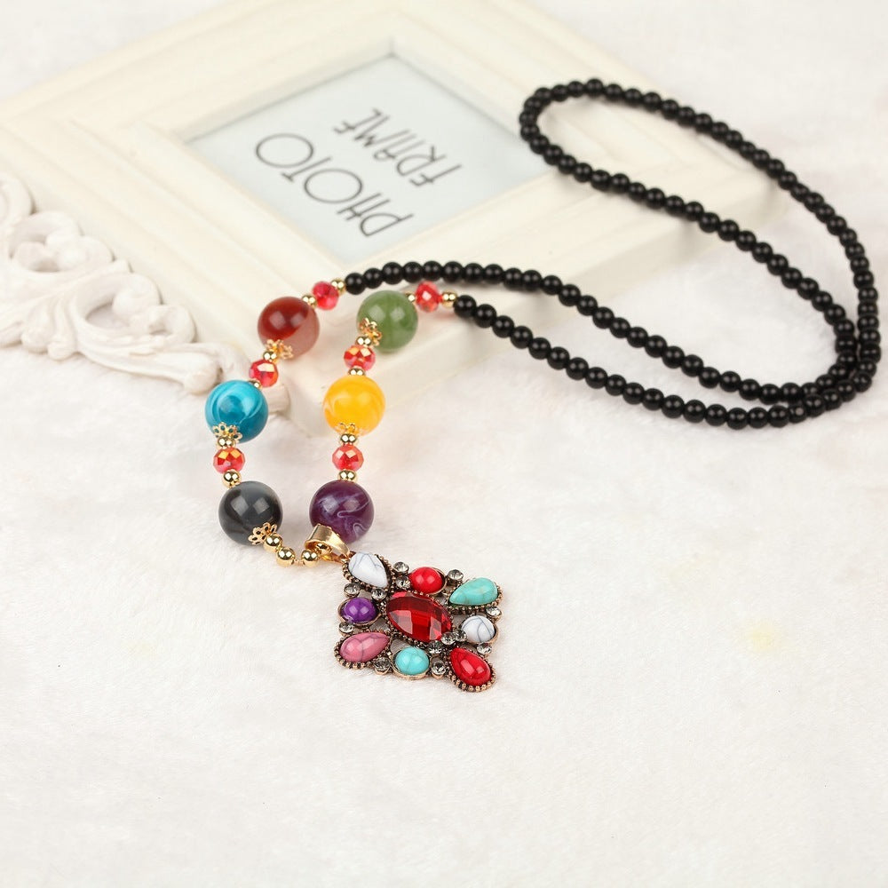 Bohemian ethnic style necklace