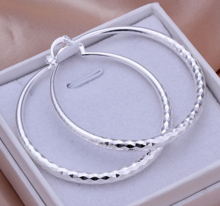 925 Silver Exaggerated Large Hoop Earrings Hoop Earrings