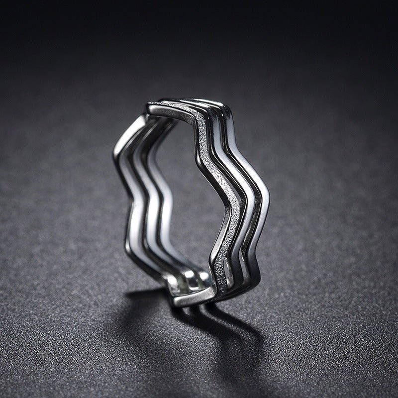 Retro Minority Titanium Steel Ring Female Fashion