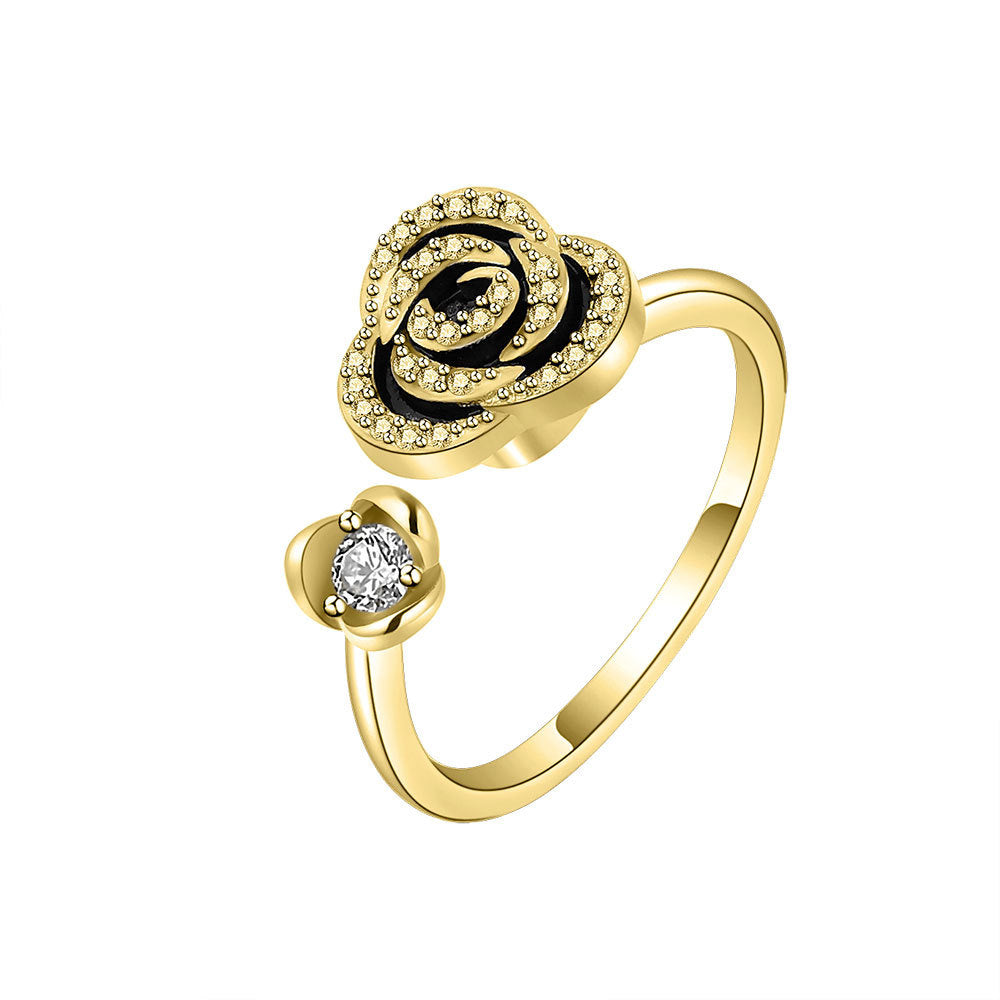 Flower Adjustable Opening Ring