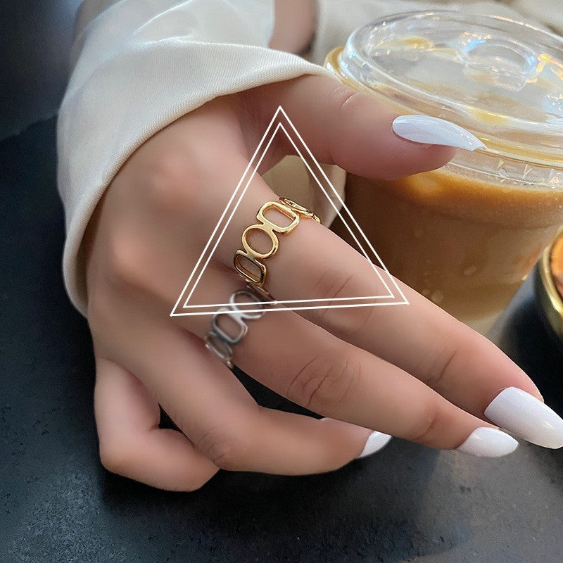 Hollow Ring I Female Special-interest Design Geometric Shape