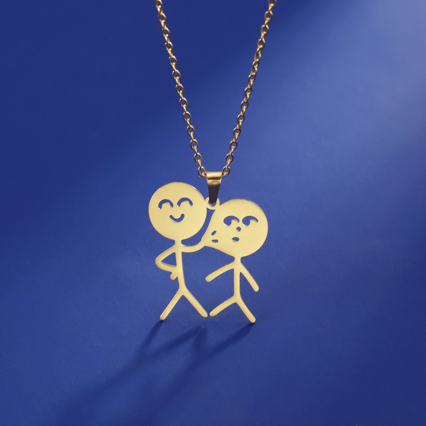 Pinch Face Sticker Pendant Women's Necklace