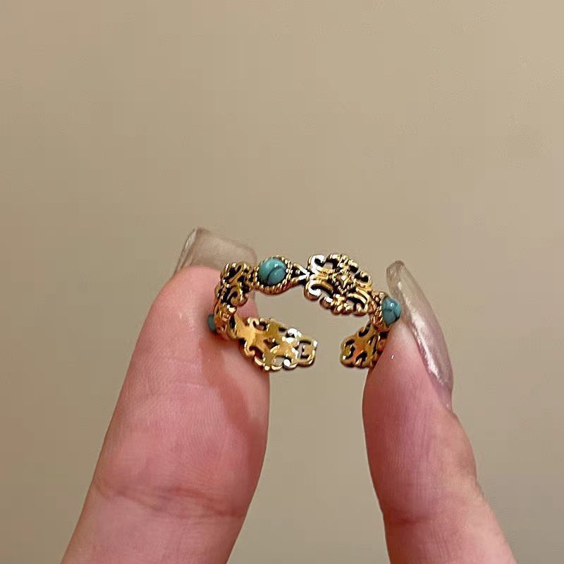 Tiger Opal Geometric Open Ring Niche