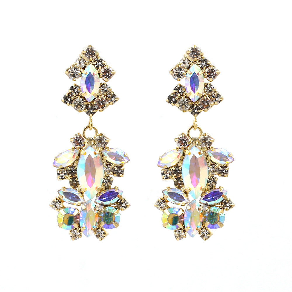 Bohemian diamond earrings with wild earrings