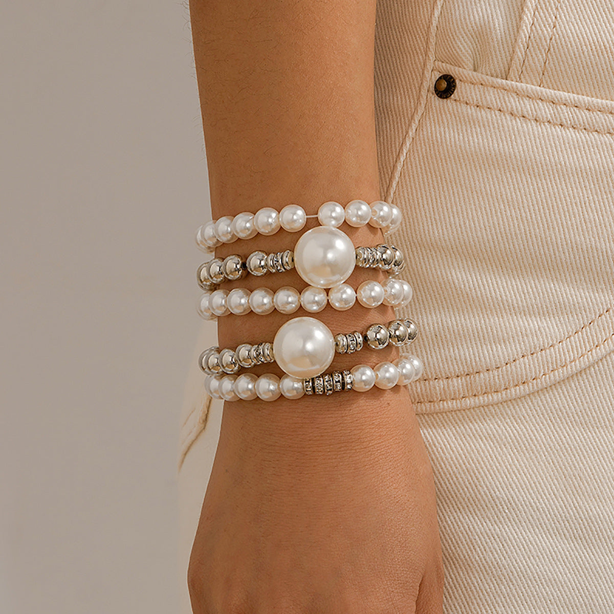 French Bracelet Temperament Big Round Bead