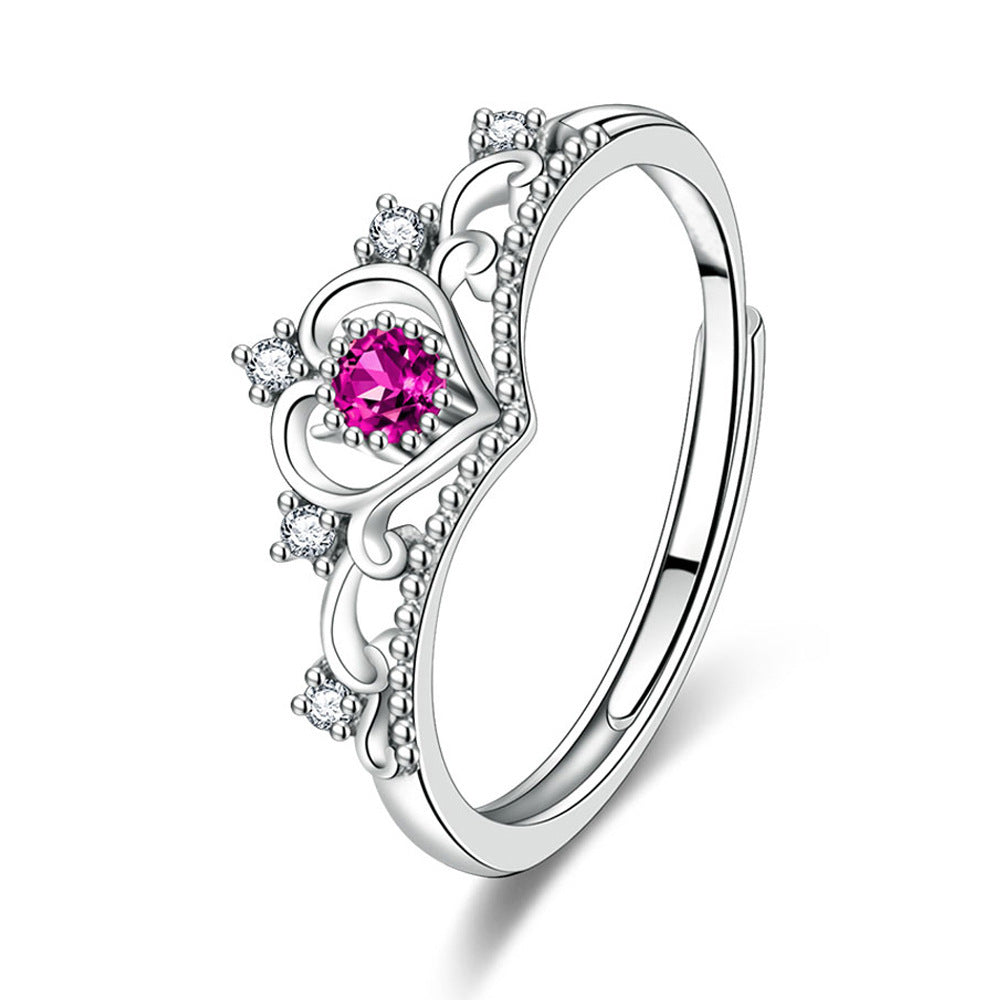 Crown Open Ring Female Romantic Garland All-match