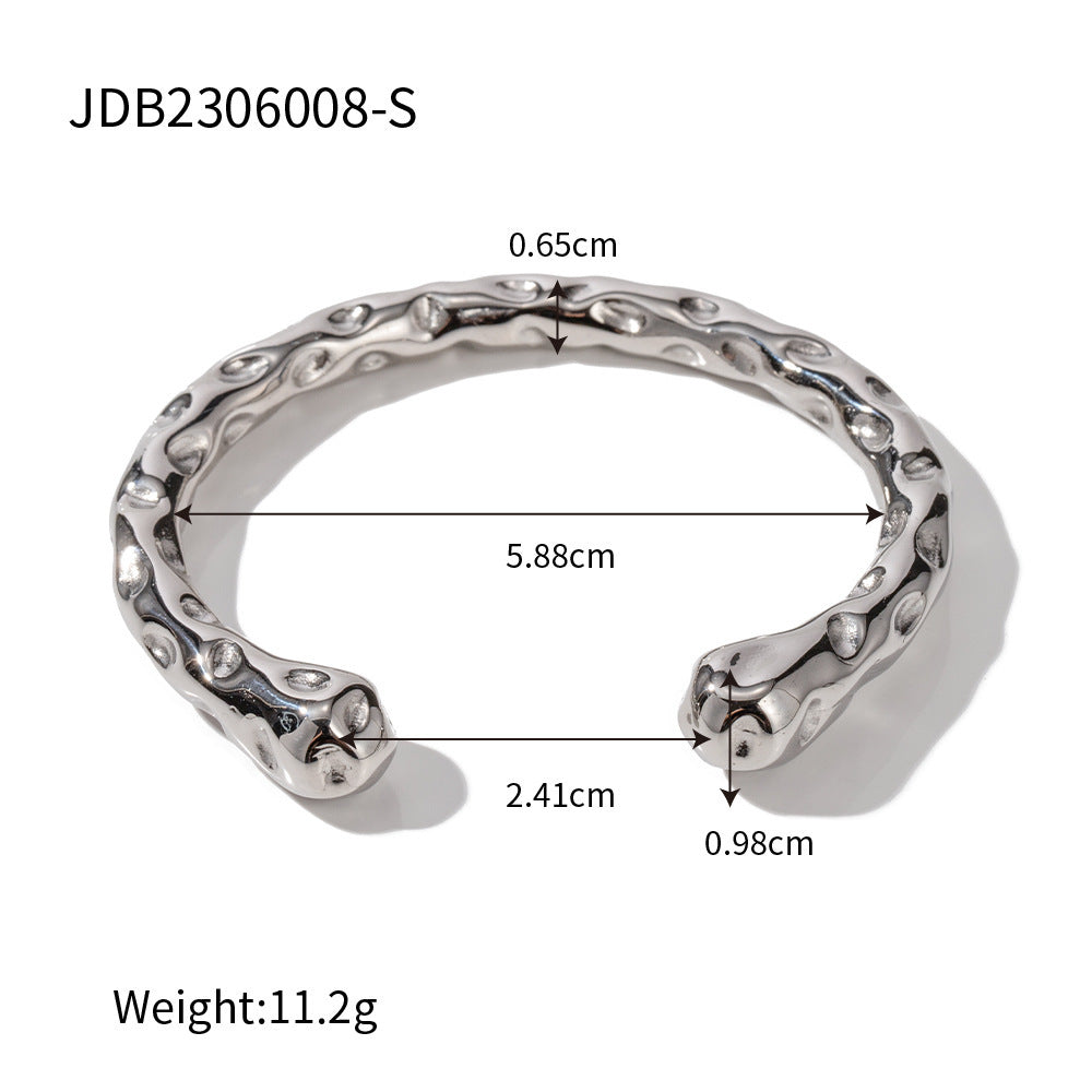 Titanium Steel Handmade Ornament Stainless Steel Fashion Hammer Bracelet Ornament