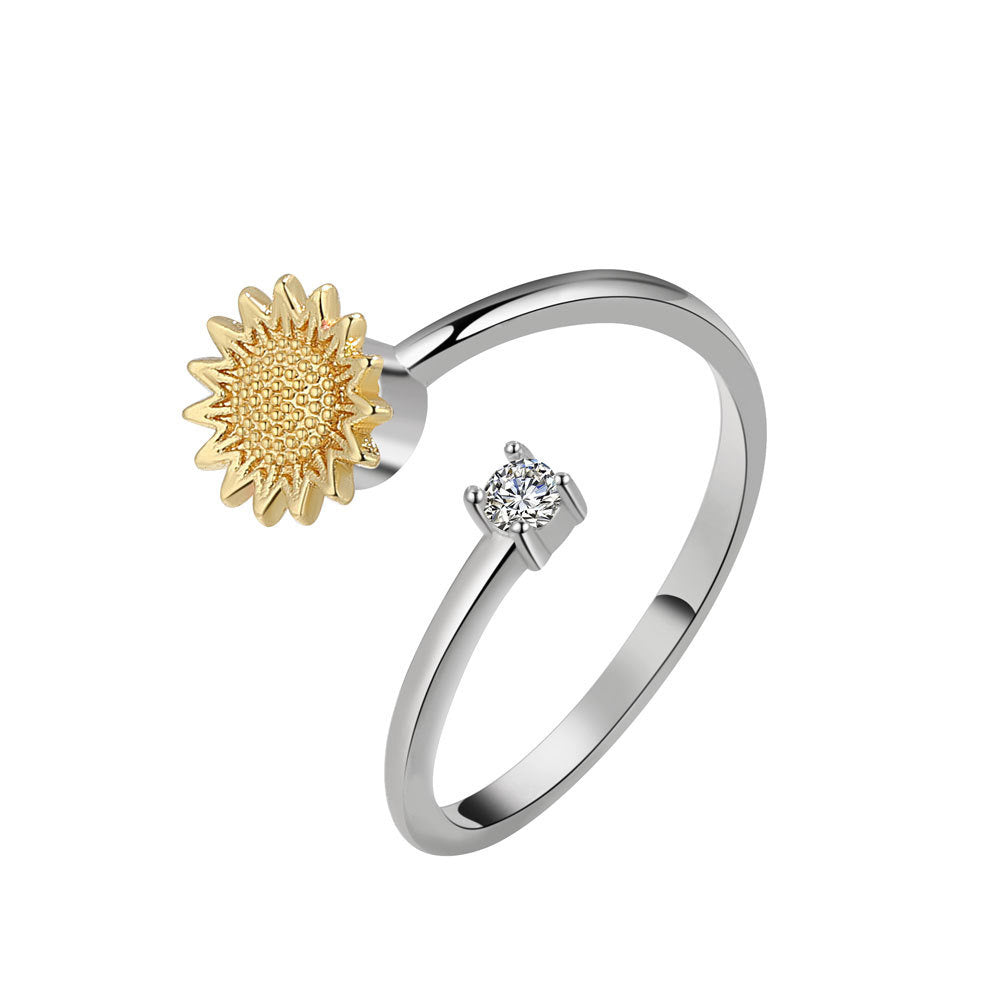 Flower Adjustable Opening Ring