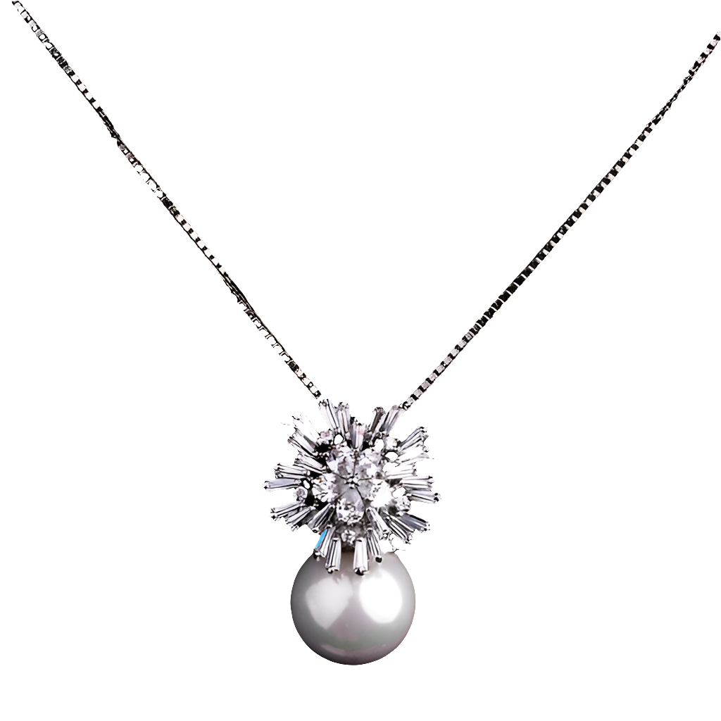 Pearl zircon necklace