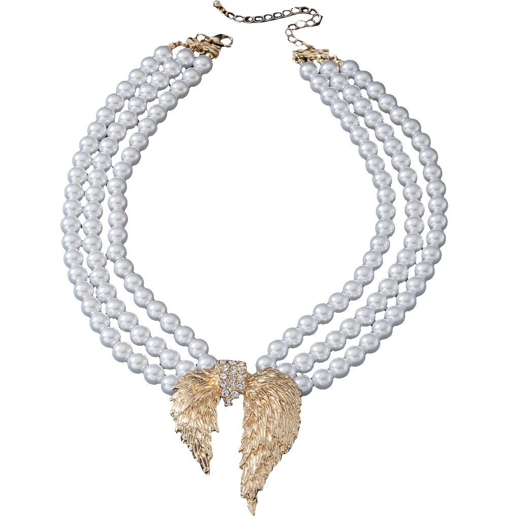 Retro Pearl Wings Multi-layer Necklace