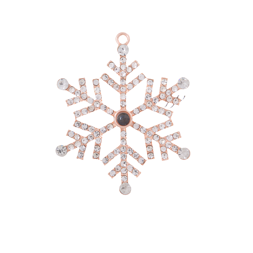 Thanksgiving Christmas Gift Snowflake Projection Necklace