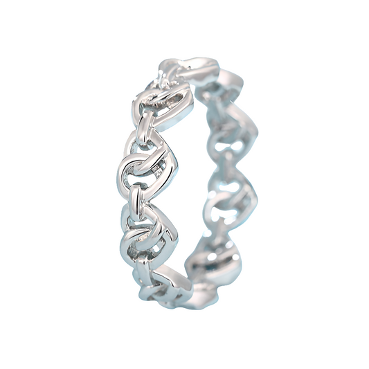 Heart-shaped Chain Ring Women's Simple Fashion