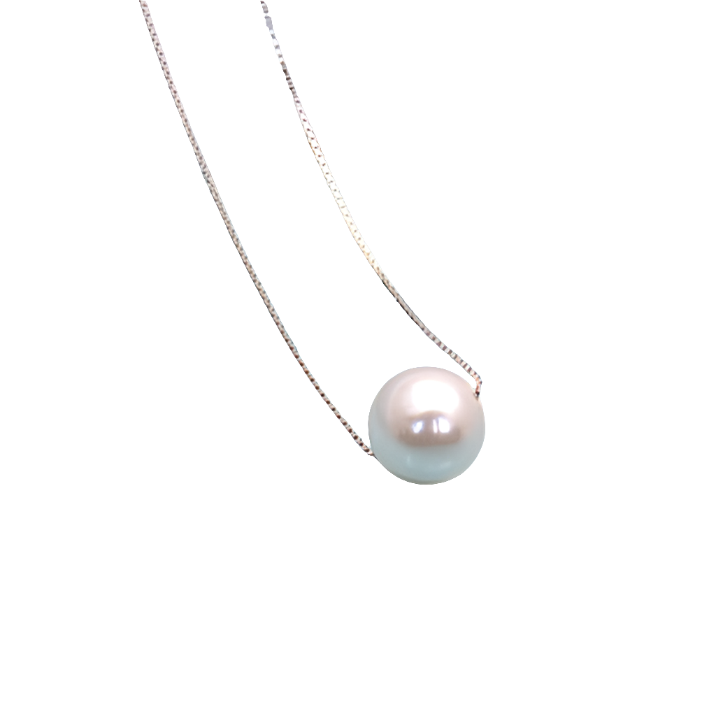 Pearl necklace hanging