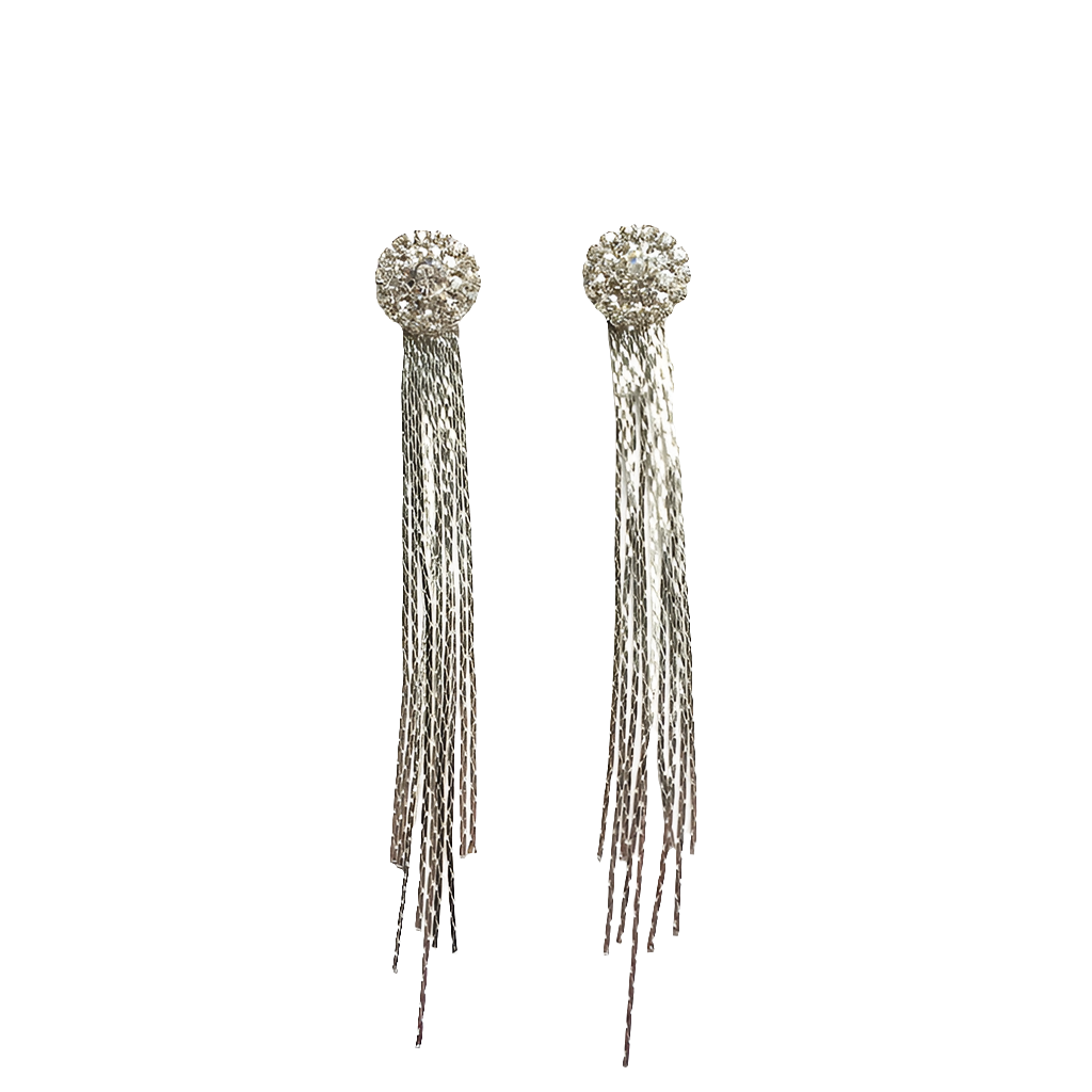 Crystal tassel earrings earrings