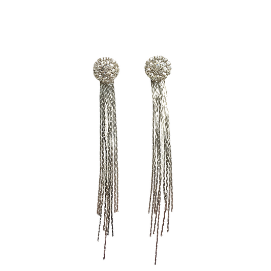 Crystal tassel earrings earrings