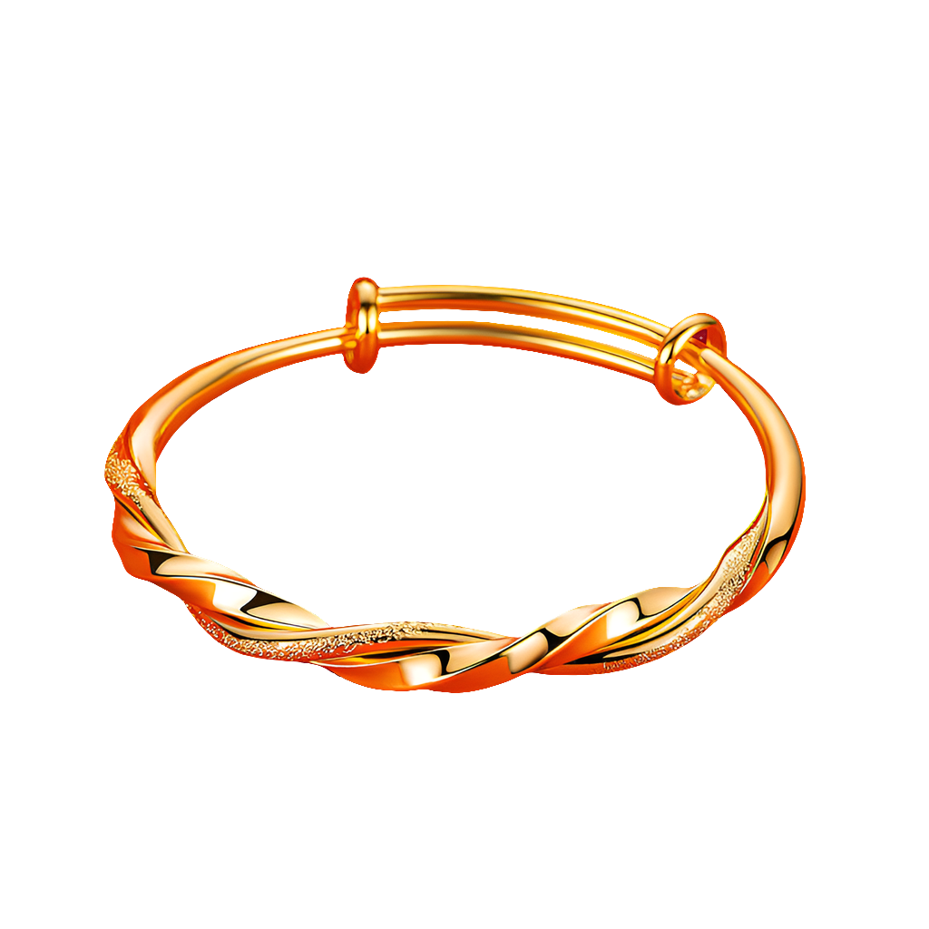 Mobius Twisted Adjustable Half Surface Brightening Glossy Bracelet