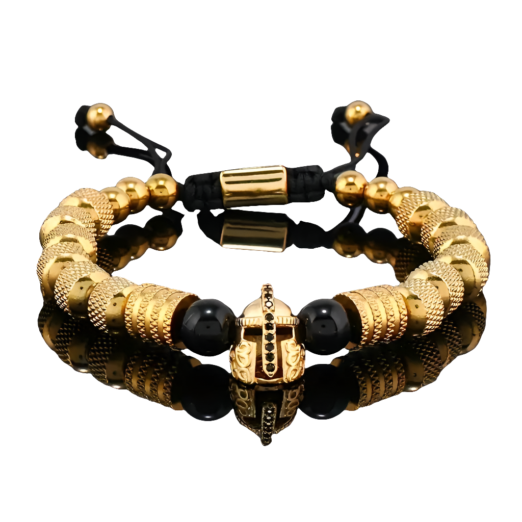 Natural Tigereye Micro Inlaid Zircon Crown Woven Bracelet