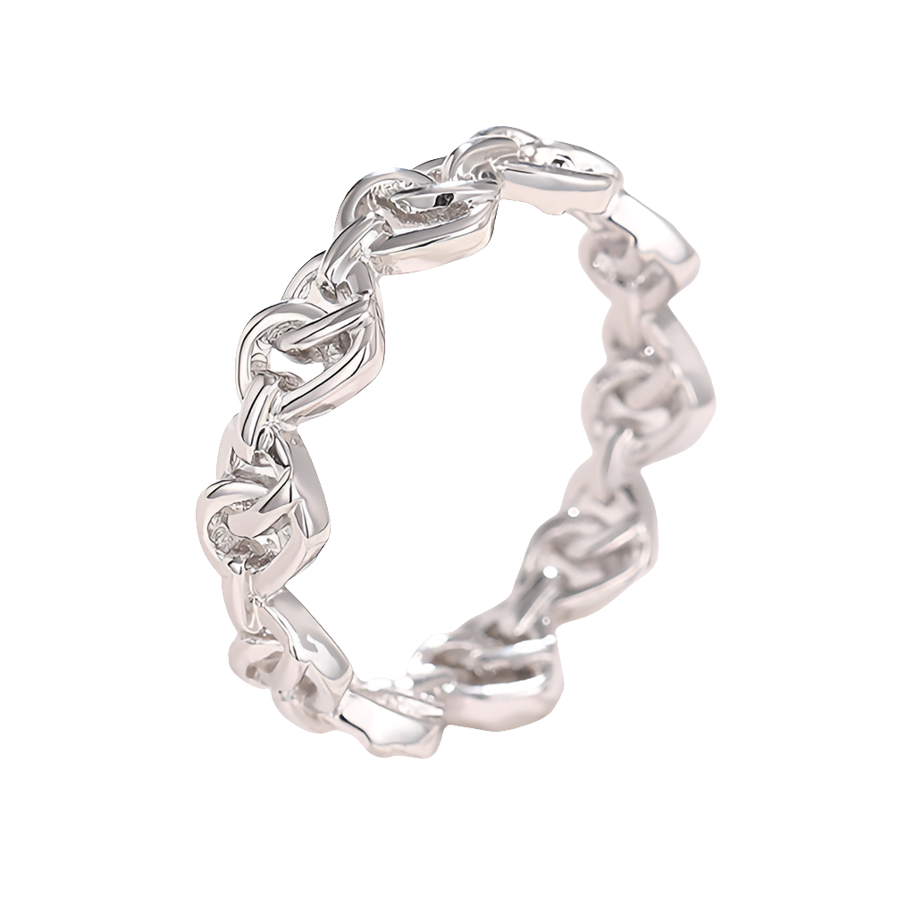 Heart-shaped Chain Ring Women's Simple Fashion