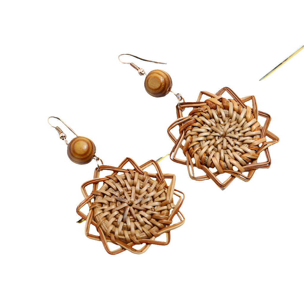 Rattan Handmade Bamboo Earrings Earrings Earrings Earrings Earrings