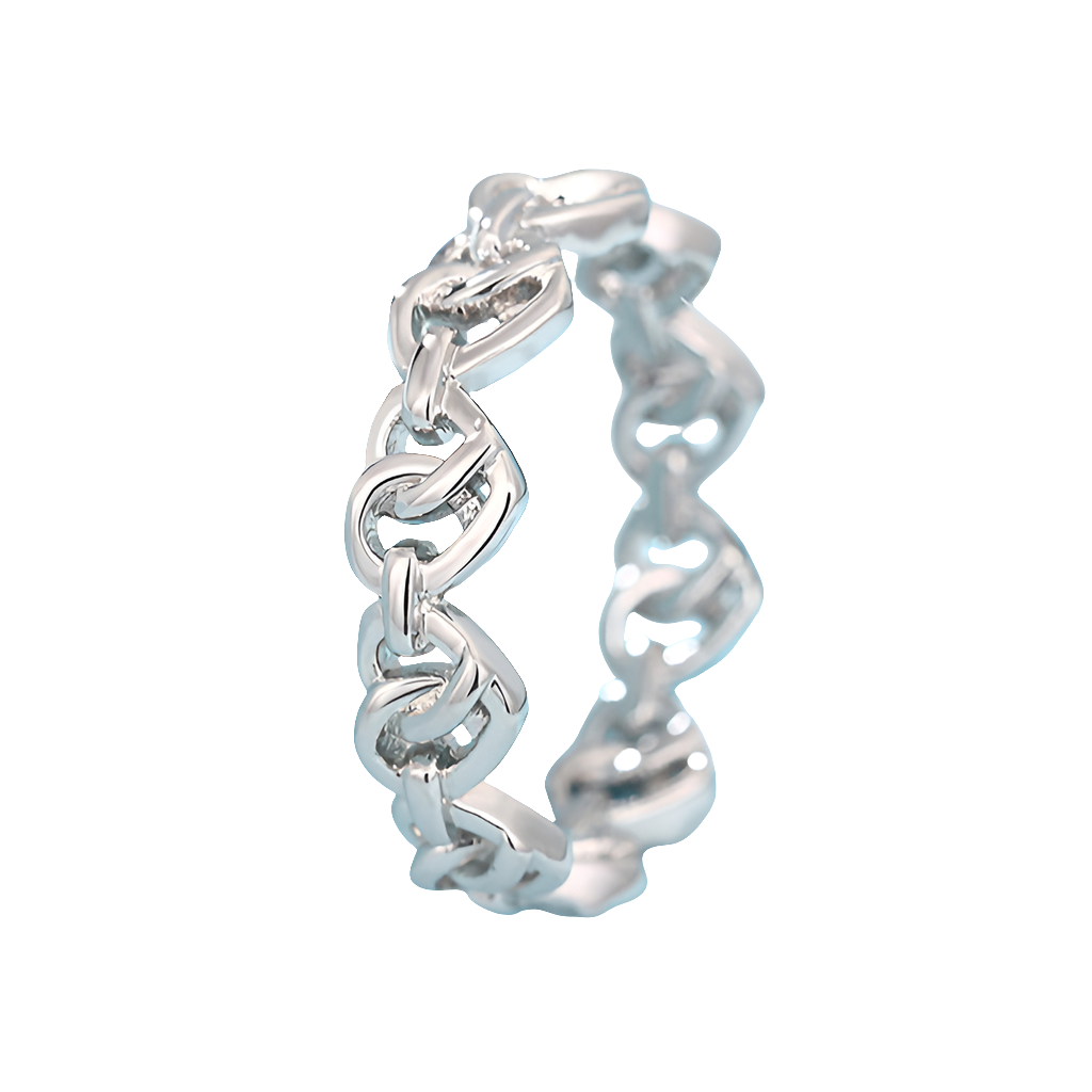 Heart-shaped Chain Ring Women's Simple Fashion