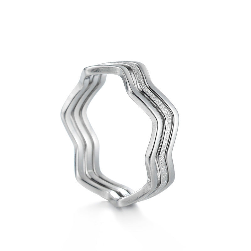 Retro Minority Titanium Steel Ring Female Fashion