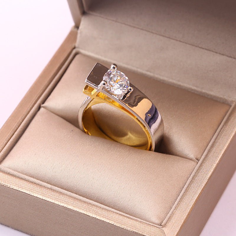 Creative Square Party Zircon Diamond Ring