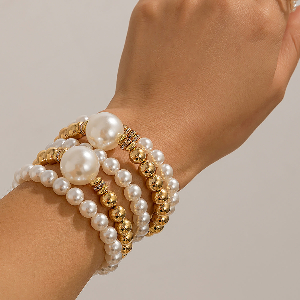 French Bracelet Temperament Big Round Bead