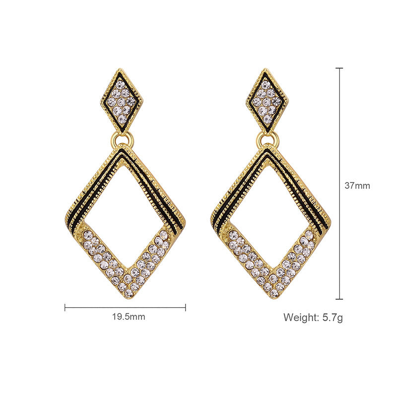 European And American Earrings Fashion Simple Female Diamond Earrings Earrings