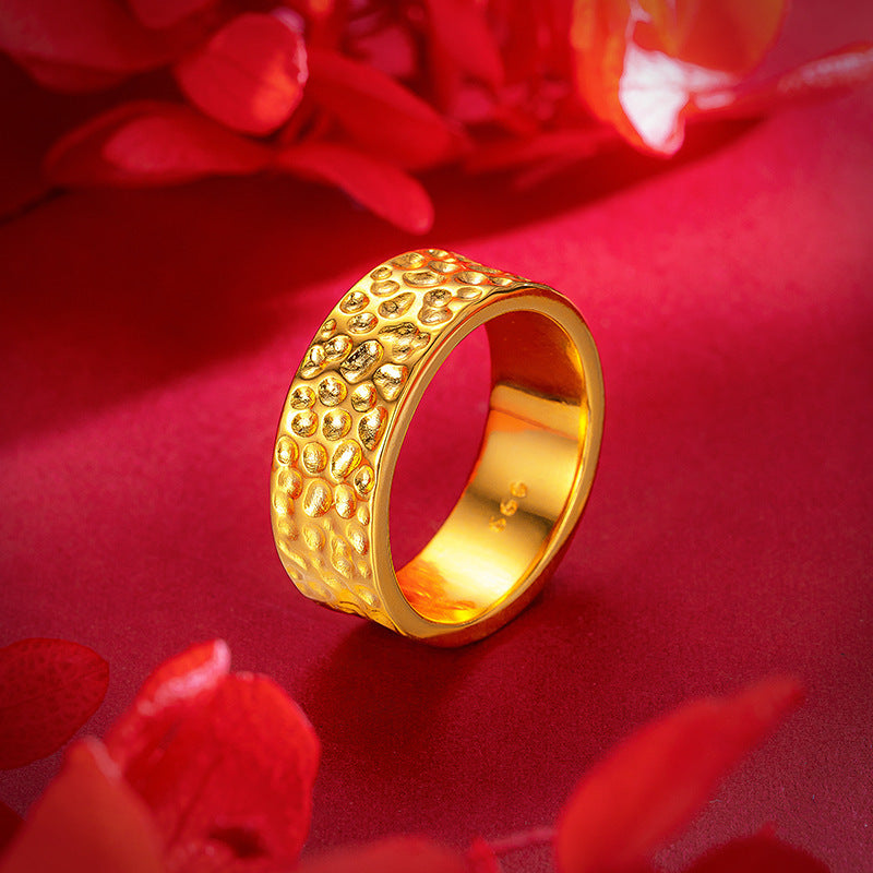 Alluvial Gold Plated Hand Hammered Tone Ring