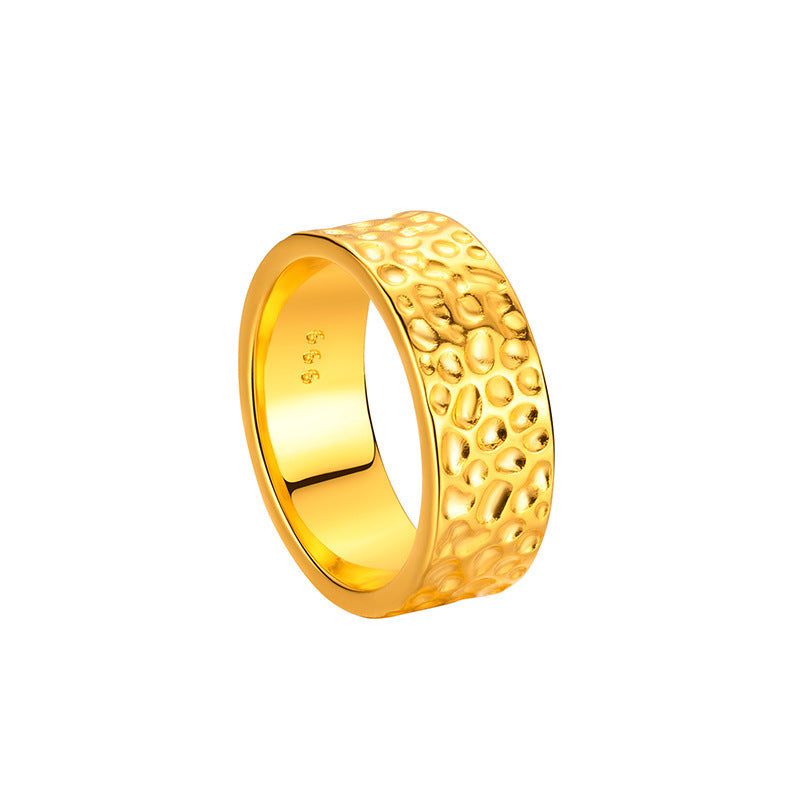 Alluvial Gold Plated Hand Hammered Tone Ring