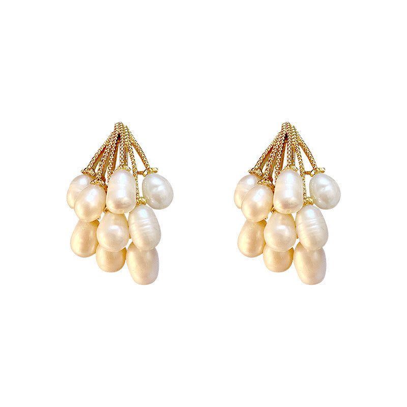 Natural Pearl Earrings Fashion Korean Earrings Wild Earrings Women