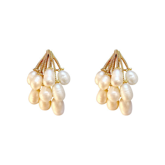 Natural Pearl Earrings Fashion Korean Earrings Wild Earrings Women