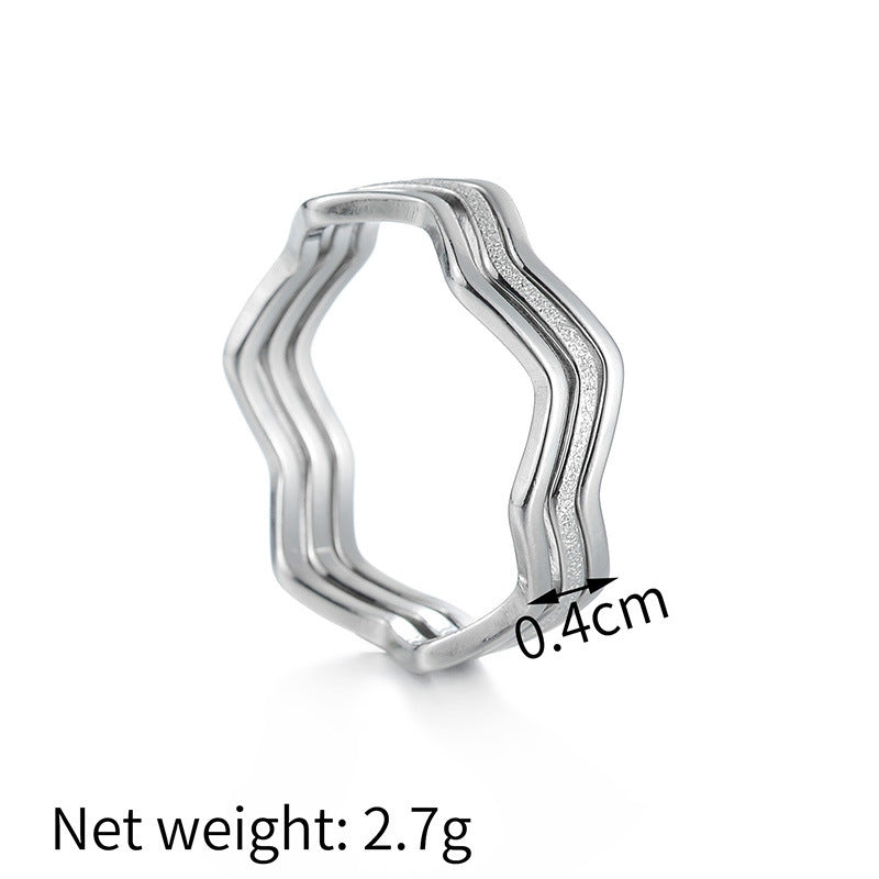 Retro Minority Titanium Steel Ring Female Fashion