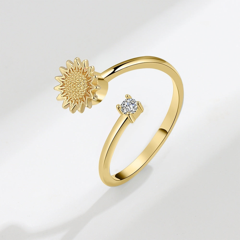 Flower Adjustable Opening Ring