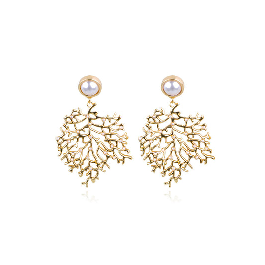 Coral Shape Alloy Earrings Earrings Women