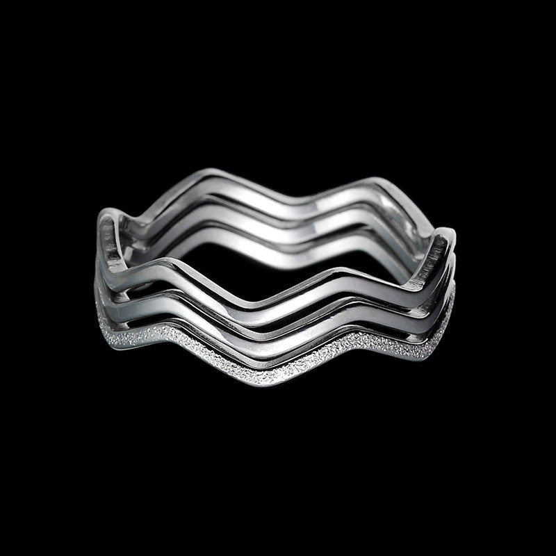 Retro Minority Titanium Steel Ring Female Fashion