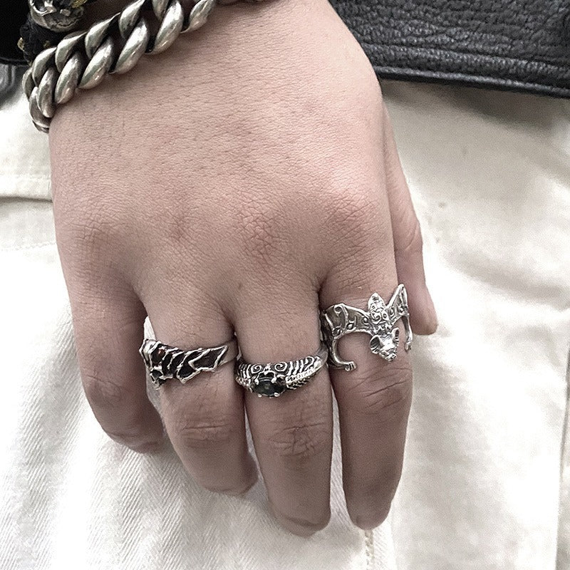 Retro Original Design Wing Ring