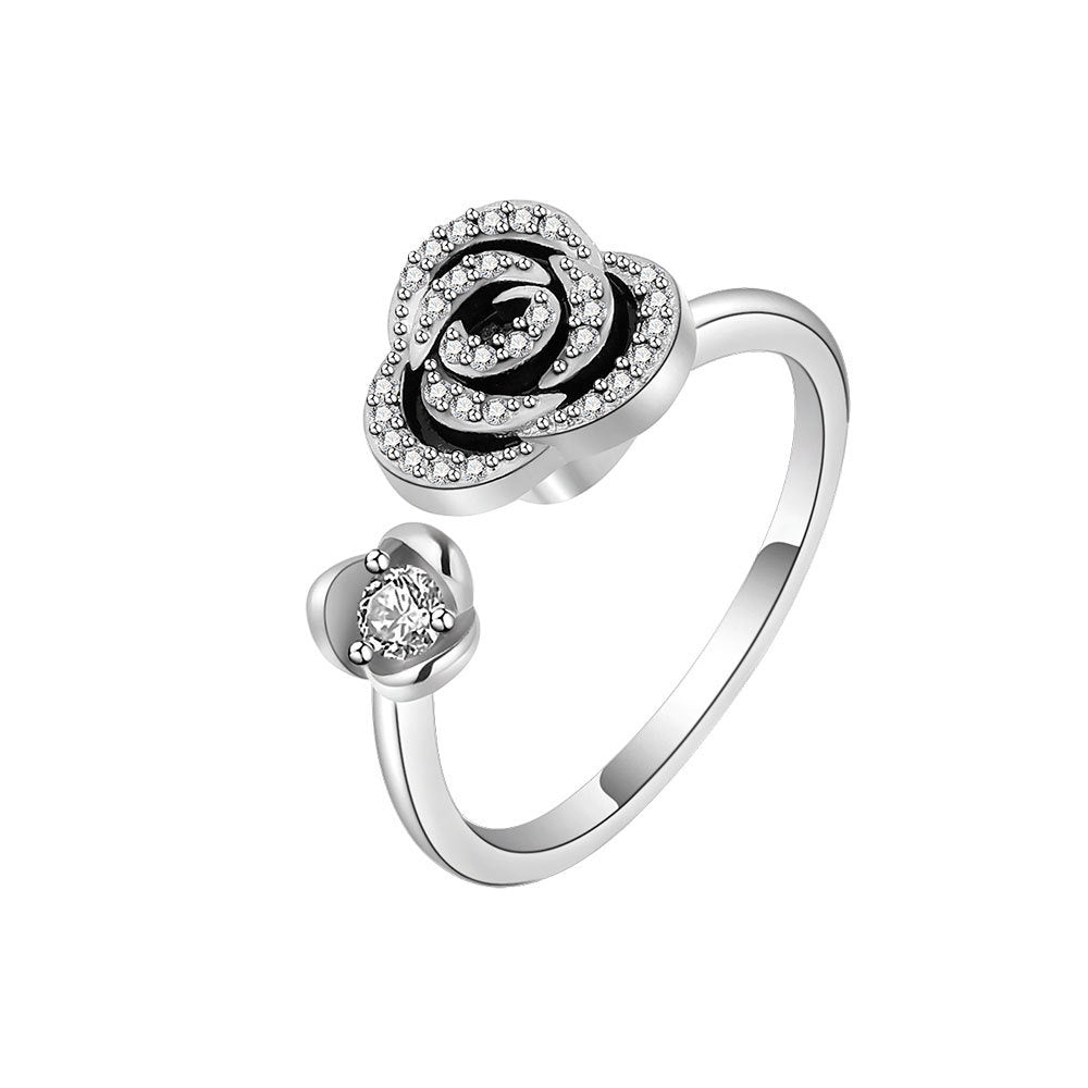 Flower Adjustable Opening Ring