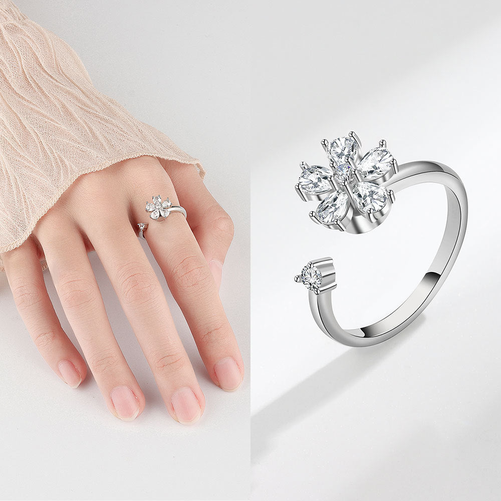 Flower Adjustable Opening Ring