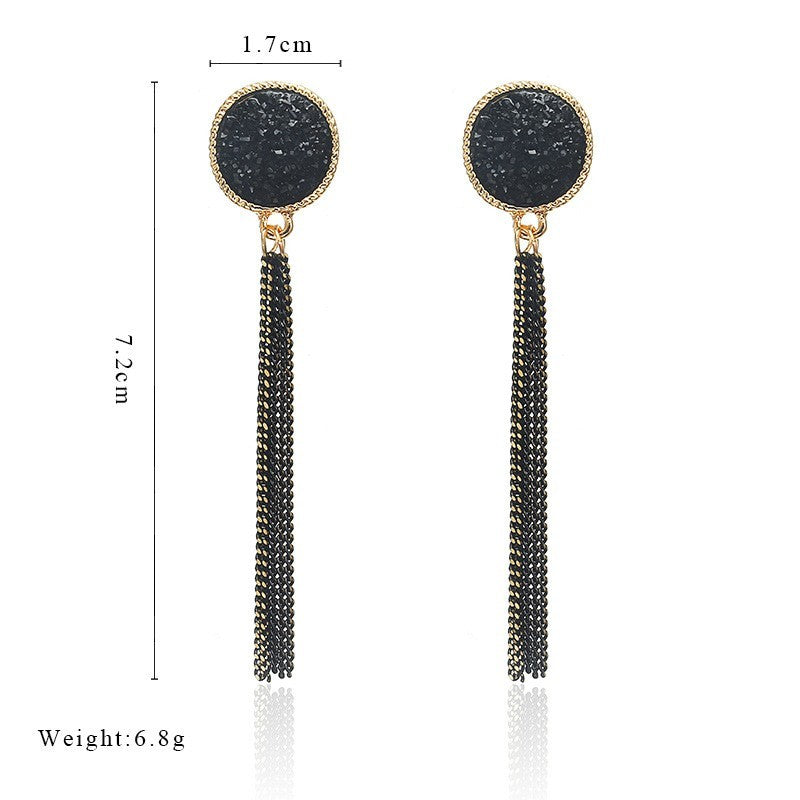 Earrings With Tassels, Long Geometric Style Earrings, Korean Version Earrings, Versatile Earrings, Women's Fashionable Earrings